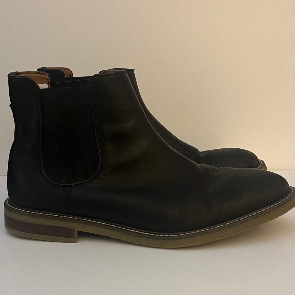 Clarks Black Leather Ankle Boots - Picture 2 of 4